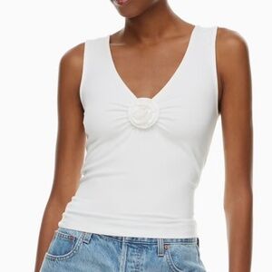 Wilfred aritzia GoodLux Bloom Top White